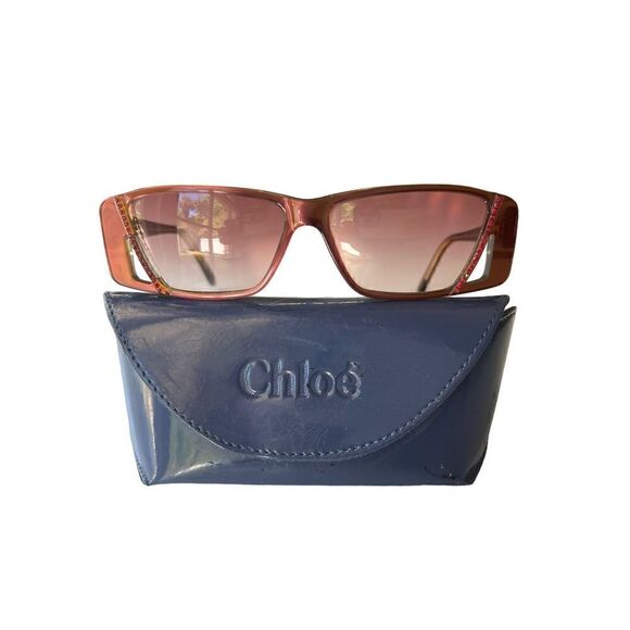 CHLOE VINTAGE SUNGLASSES WITH CASE AND CHLOE CLOTH - Picture 2 of 9
